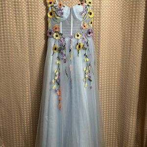 L- Soft Blue Cocktail/Fairycore Dress